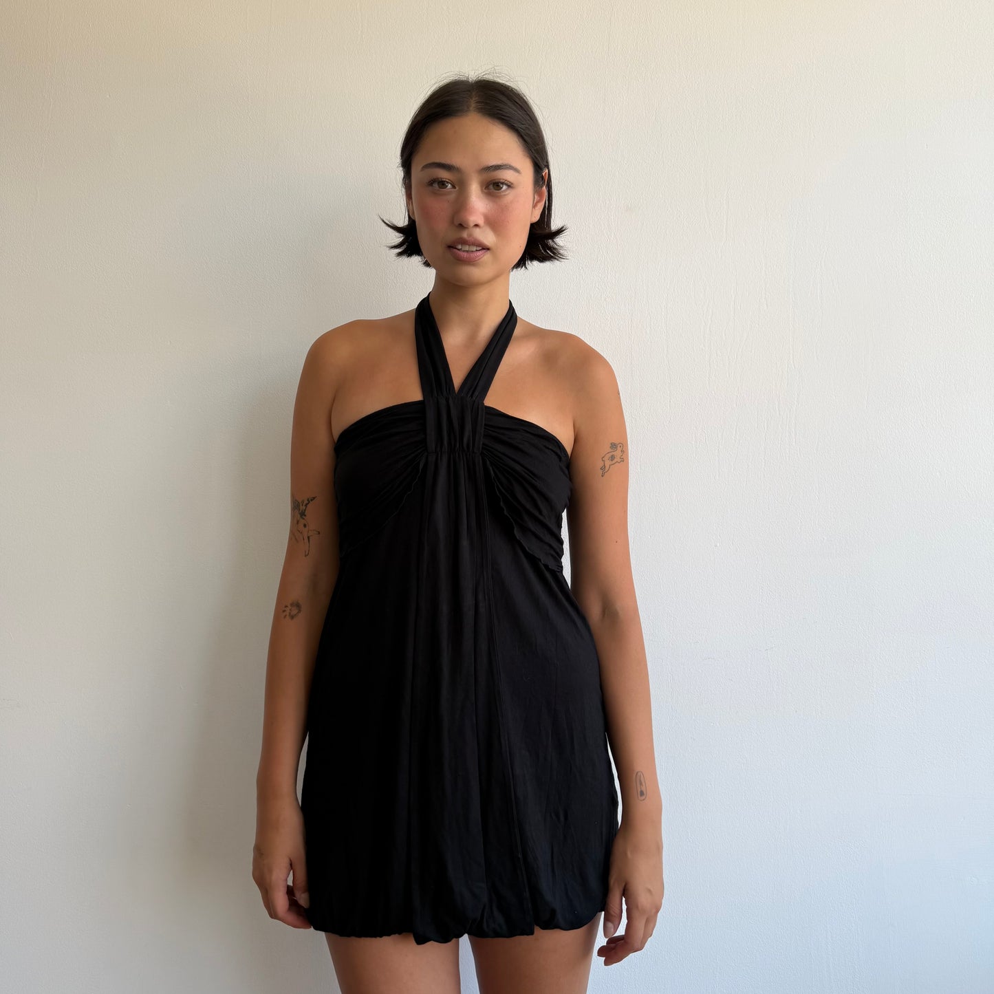 Black bandeau halter dress - Size XS/S