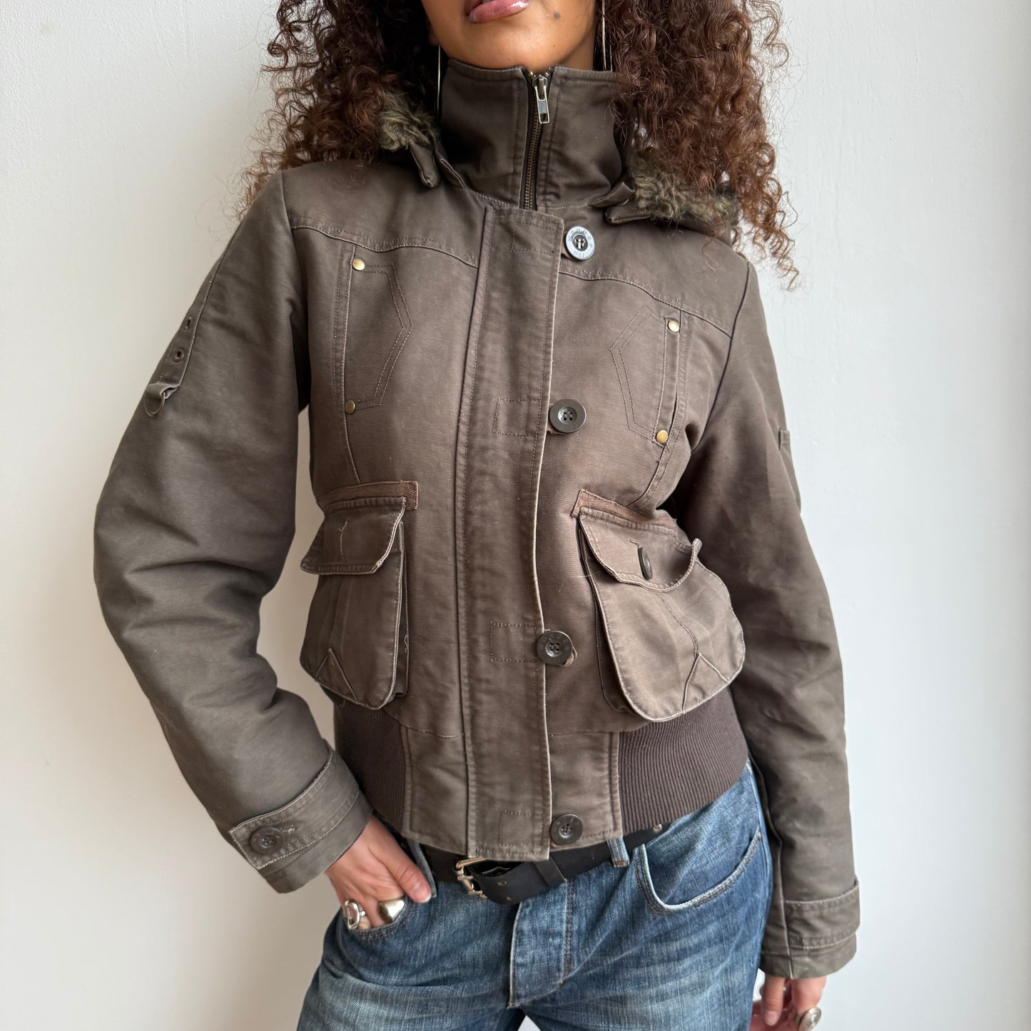 Brown bomber jacket - Size M