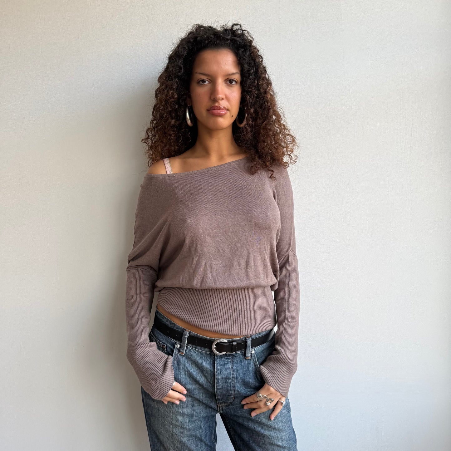 Taupe slouchy knit - Size S