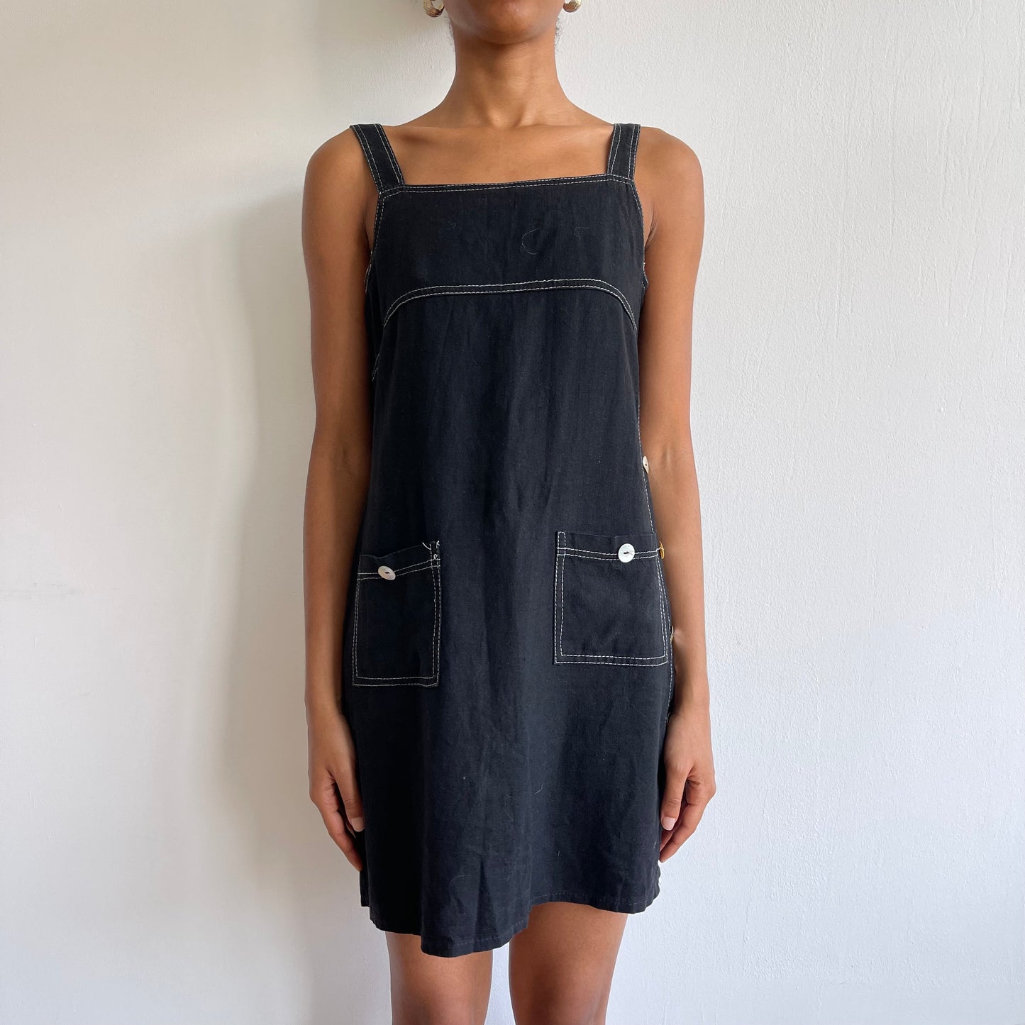 Black pinafore dress - Size S