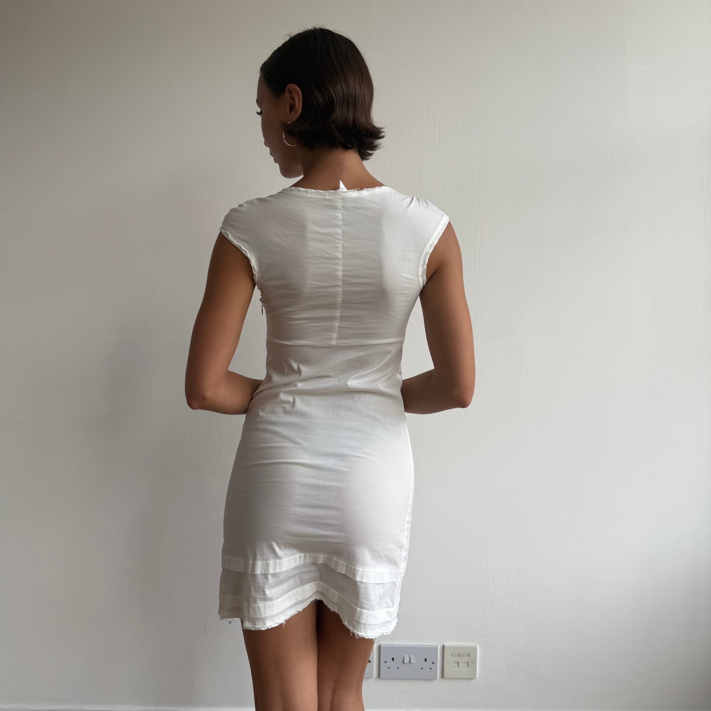 White milkmaid mini dress - Size S