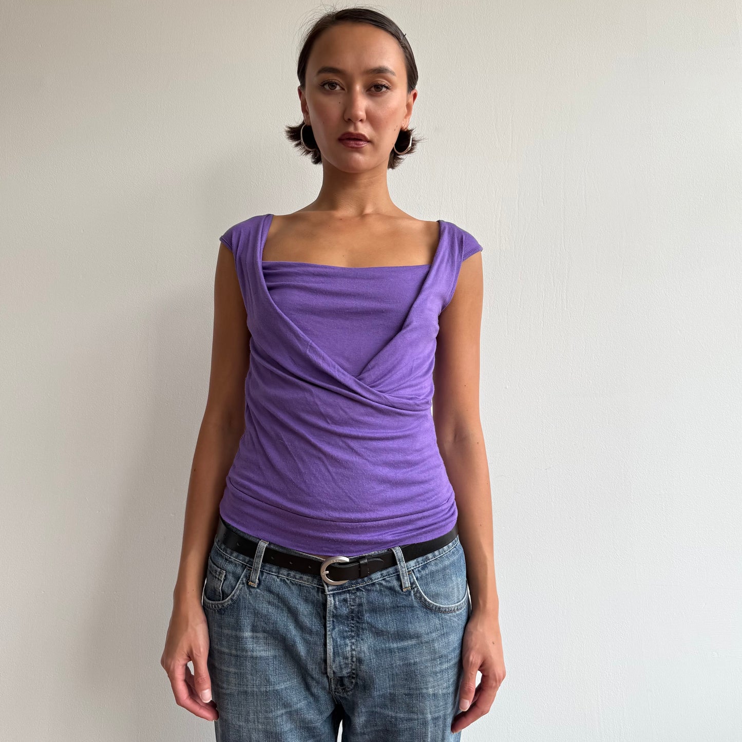 Purple keyhole top - Size S