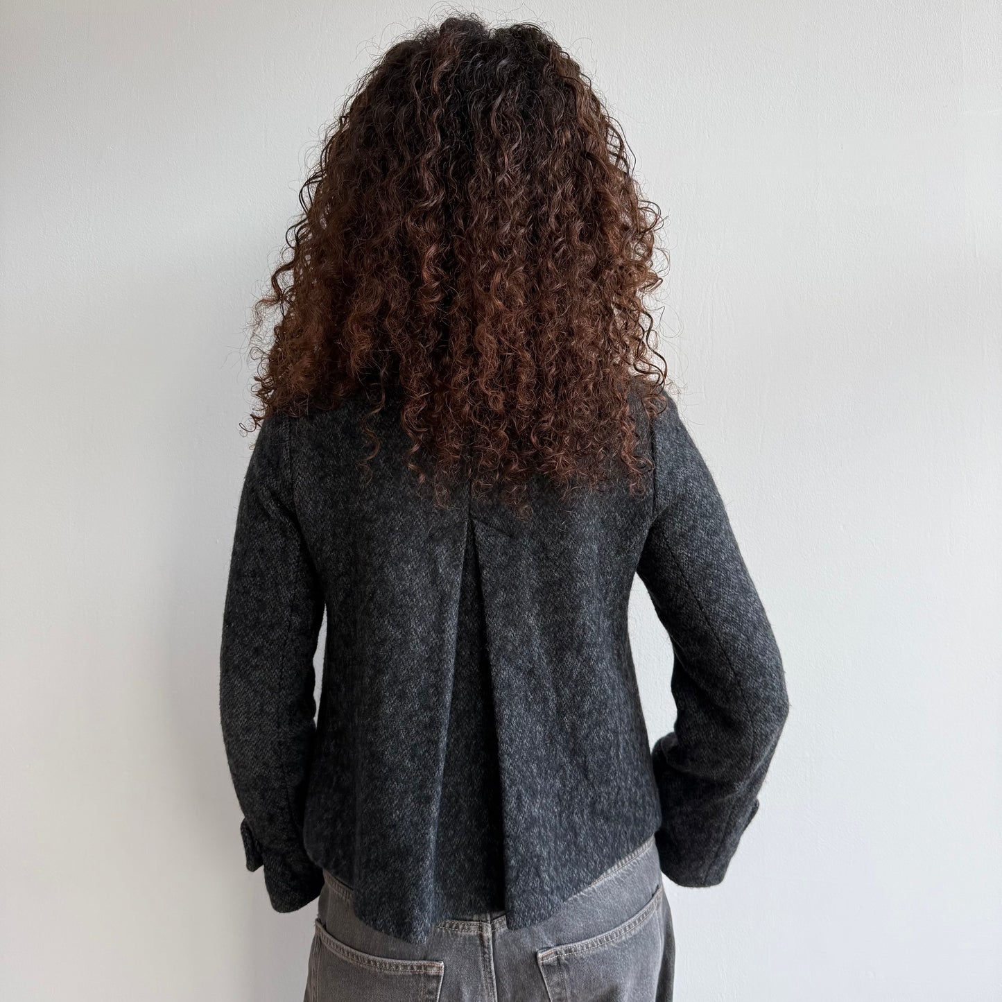 Grey peacoat - Size S