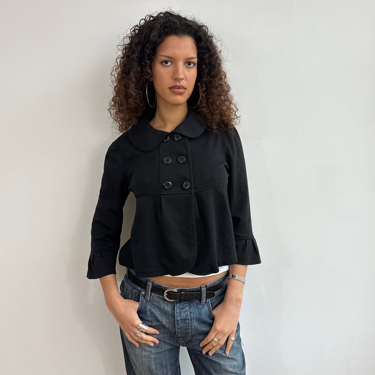 Black peacoat jumper - Size S