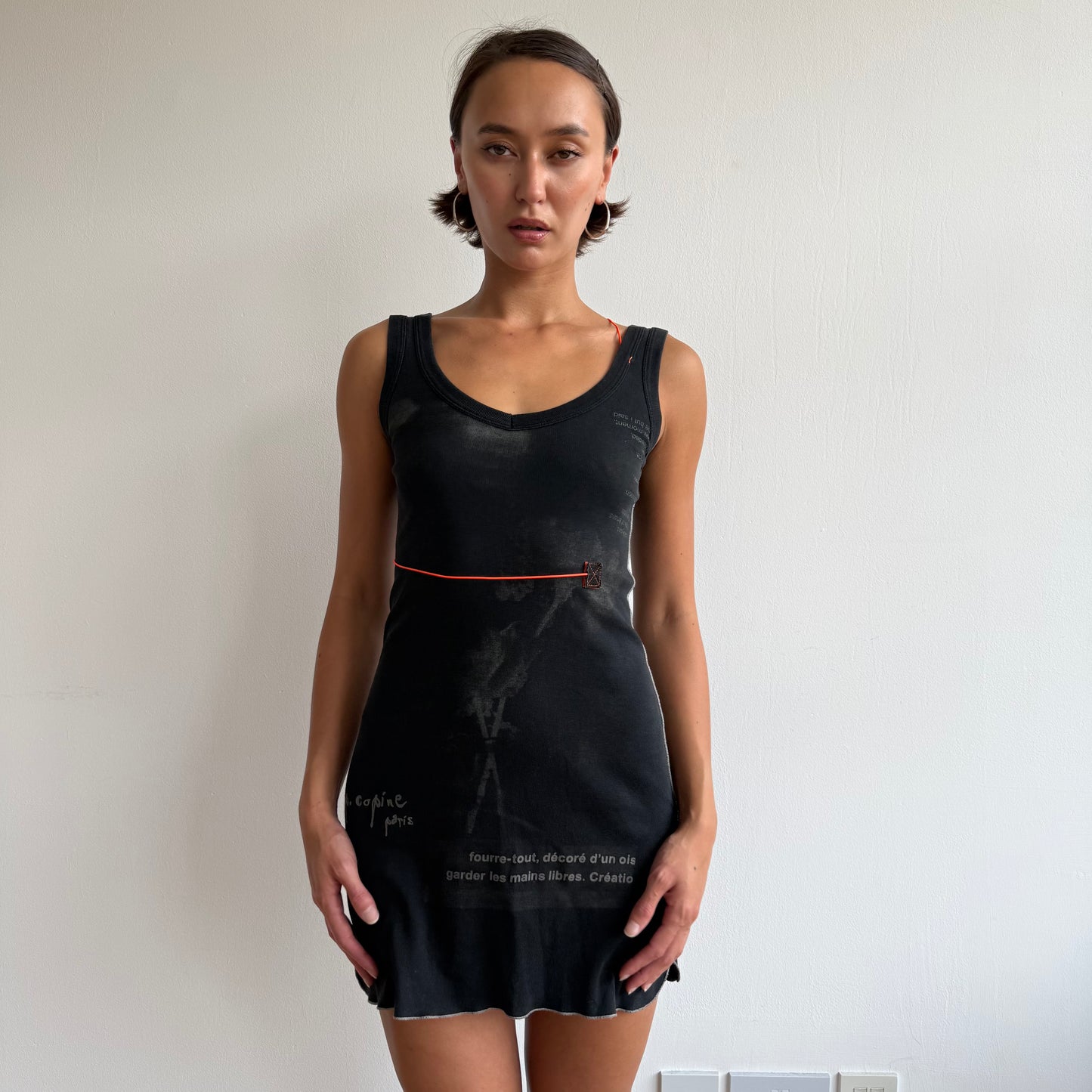 Cop Copine black graphic mini dress - Size S