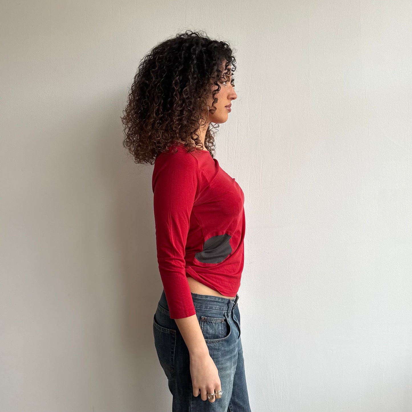 Red polka dot Cop Copine top - Size M