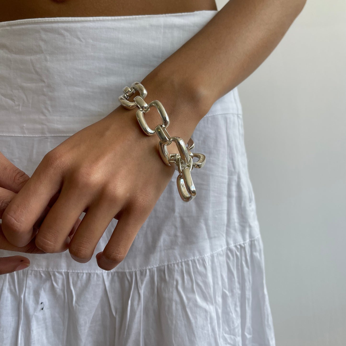 Silver link bracelet - O/S