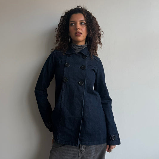 Dark denim peacoat - Size S