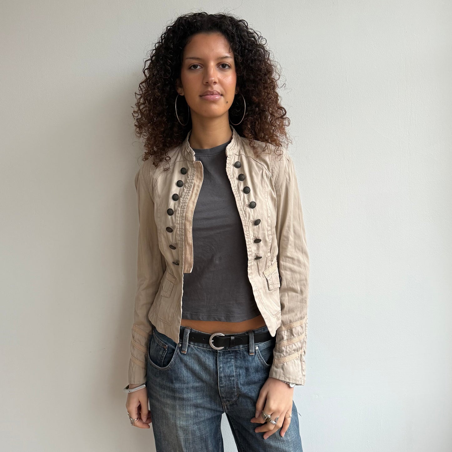 Beige military jacket - Size S