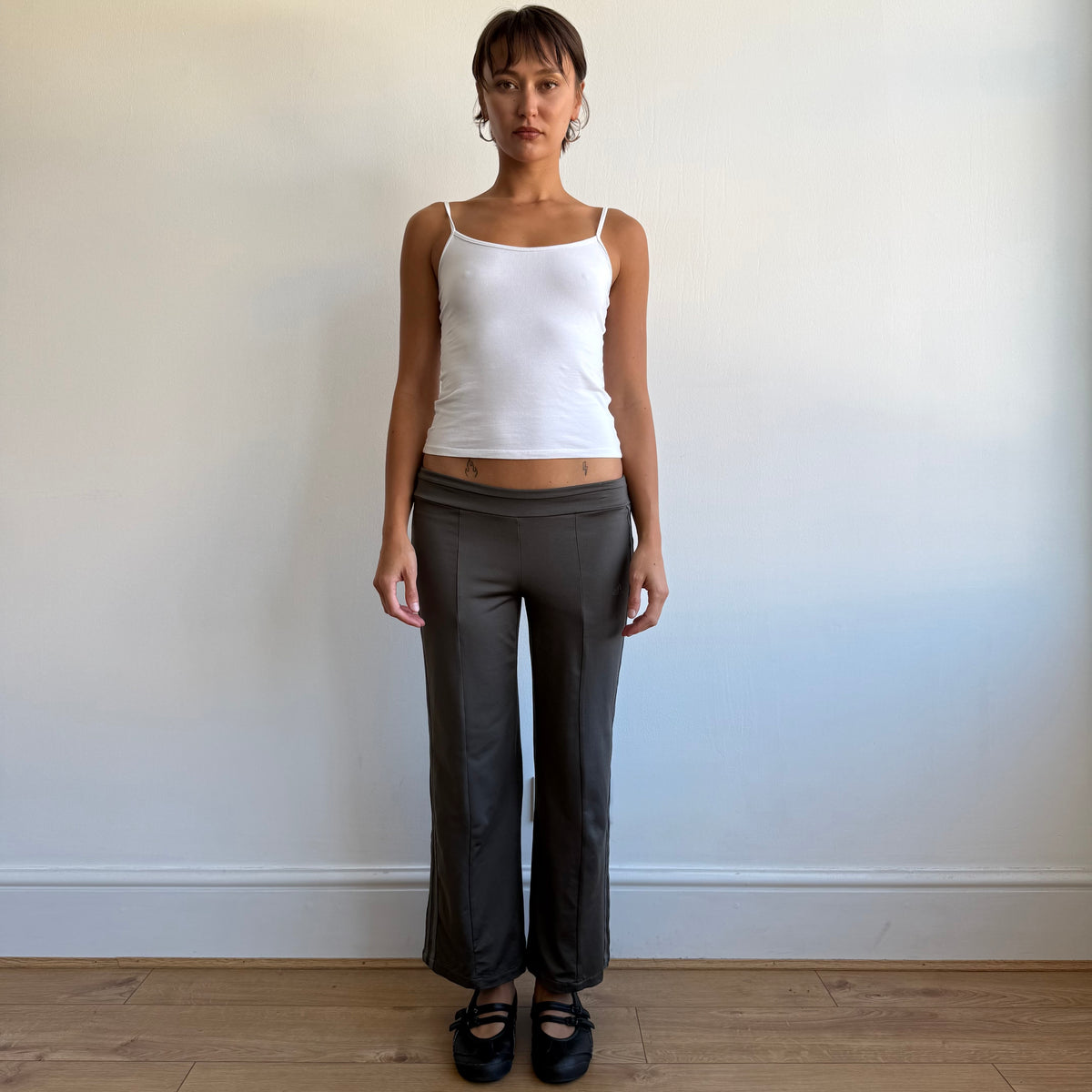 Khaki Adidas capri pants - Size M