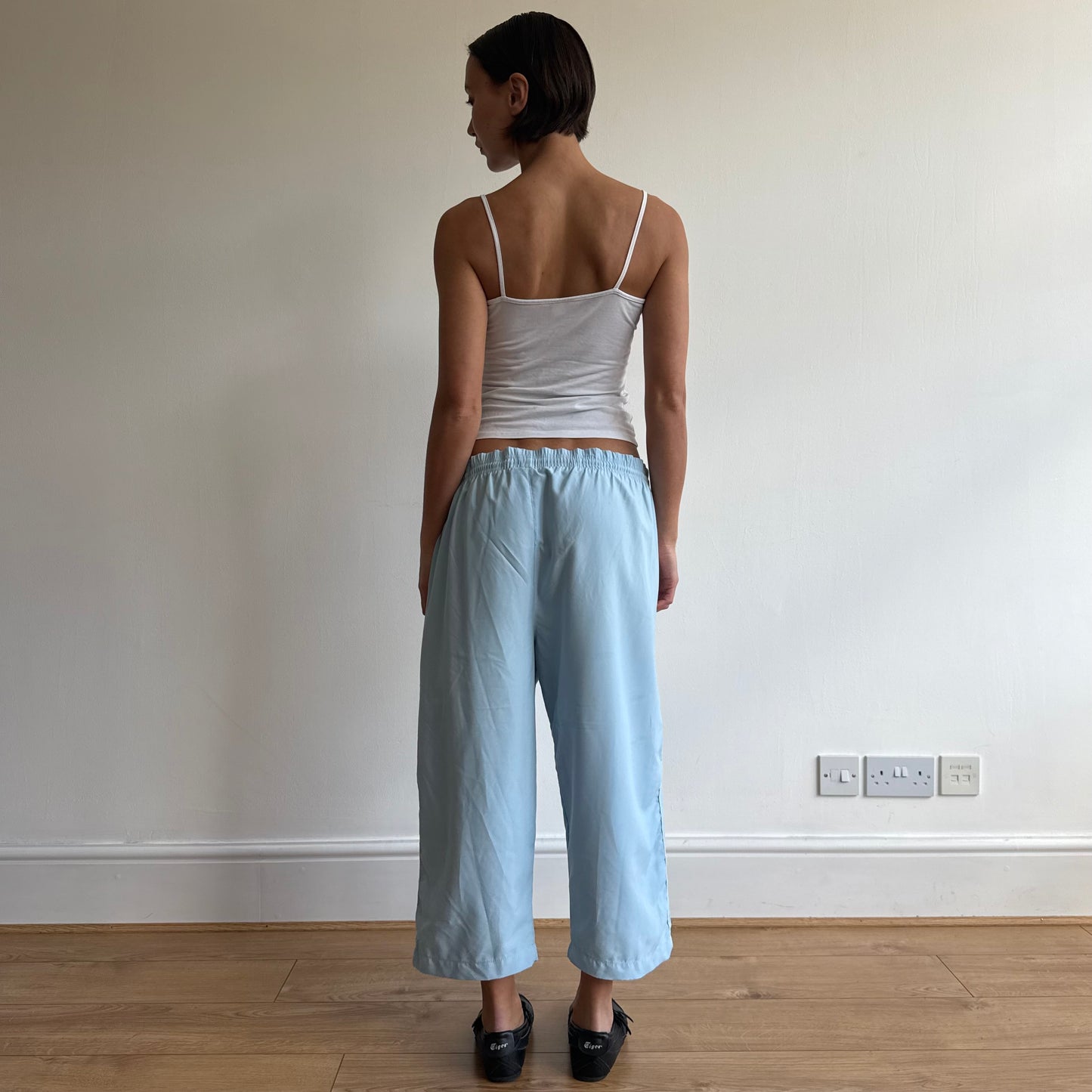 Baby blue Adidas capris - Size L