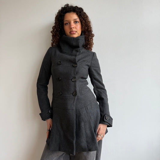 Grey peacoat dress - Size XS