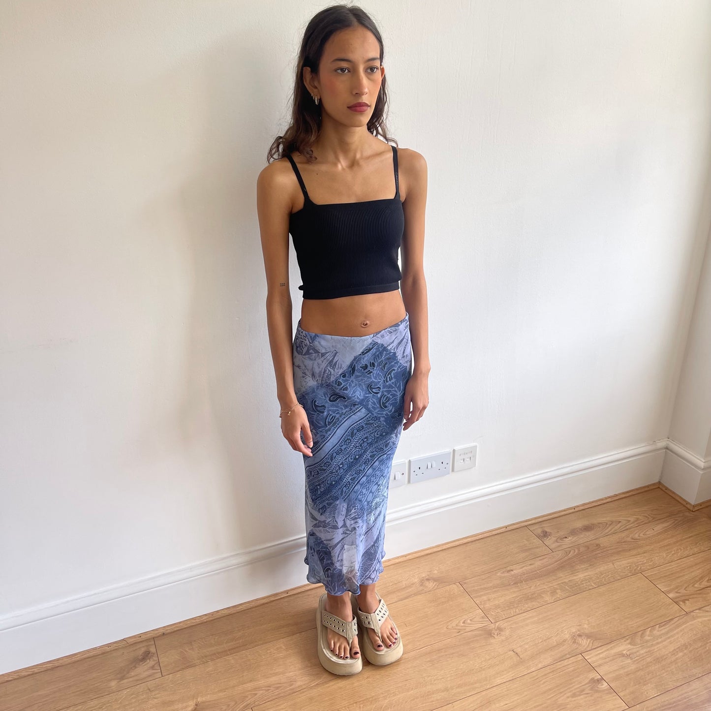 Blue midi skirt - Size S
