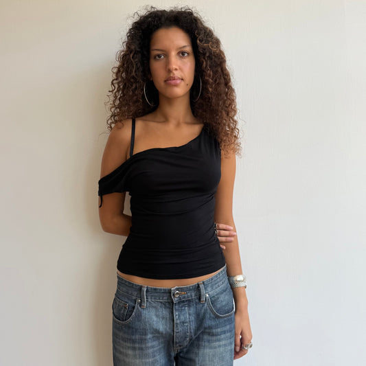 Black stretchy 3-way top - Size S