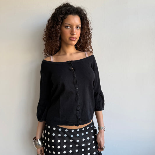 Black slouchy cardigan - Size M/L