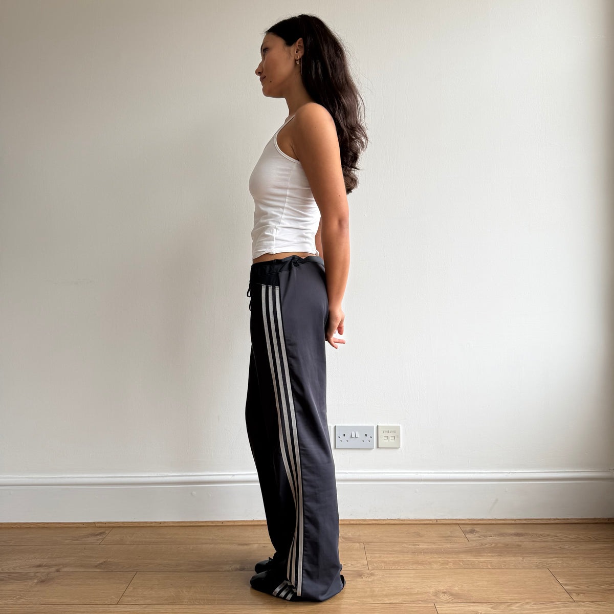 Blue Adidas wide leg yoga pants - Size L