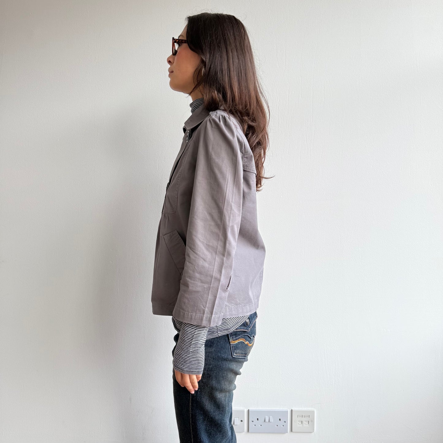 Taupe peacoat - Size S