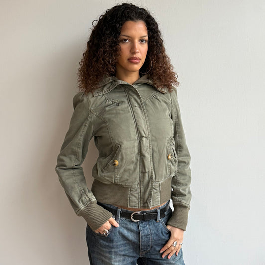 Khaki bomber coat - Size S