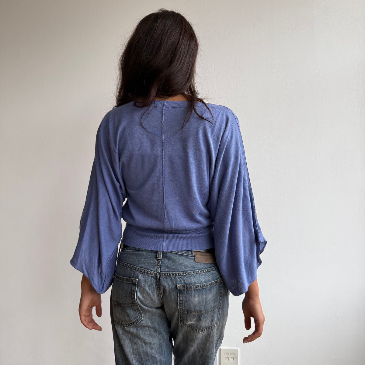 Cornflower blue slouchy knit - Size S-M