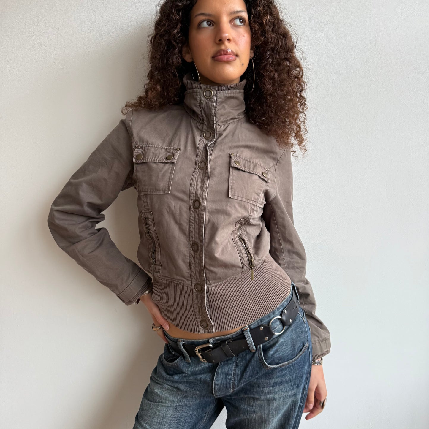 Khaki cargo jacket - Size S