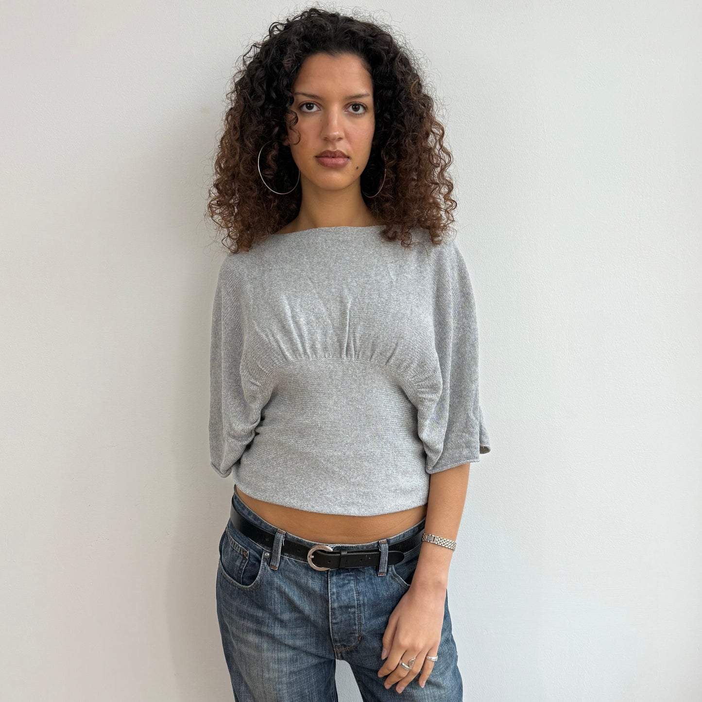 Grey batwing knit - Size S