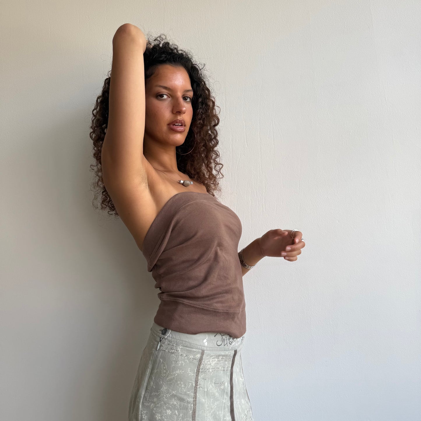 Brown bandeau top - Size S-M