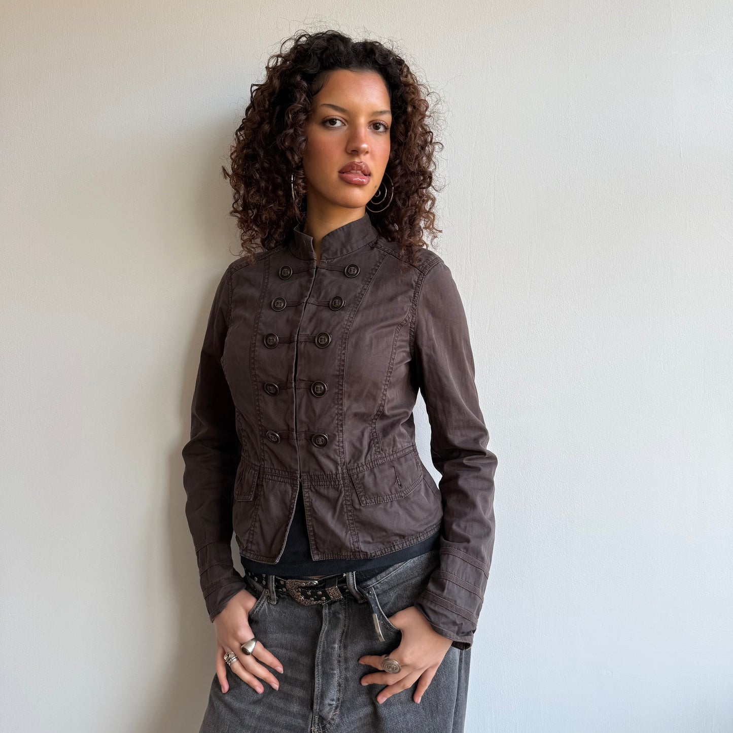 Brown military jacket - Size S