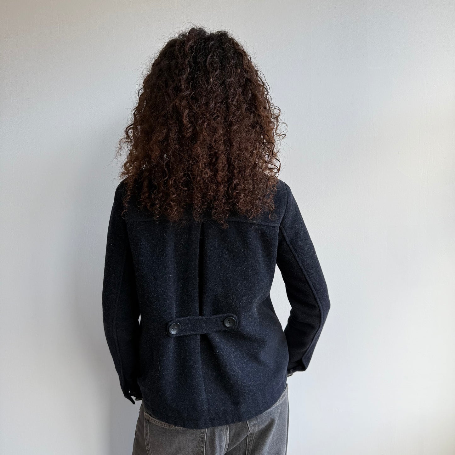 Dark grey peacoat - Size M