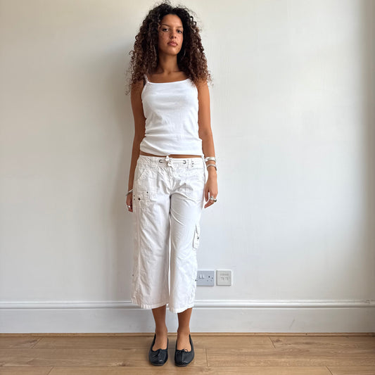 White cargo capris - Size M