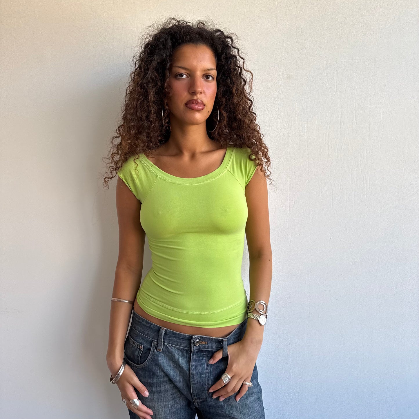 Green Bardot tshirt - Size XS