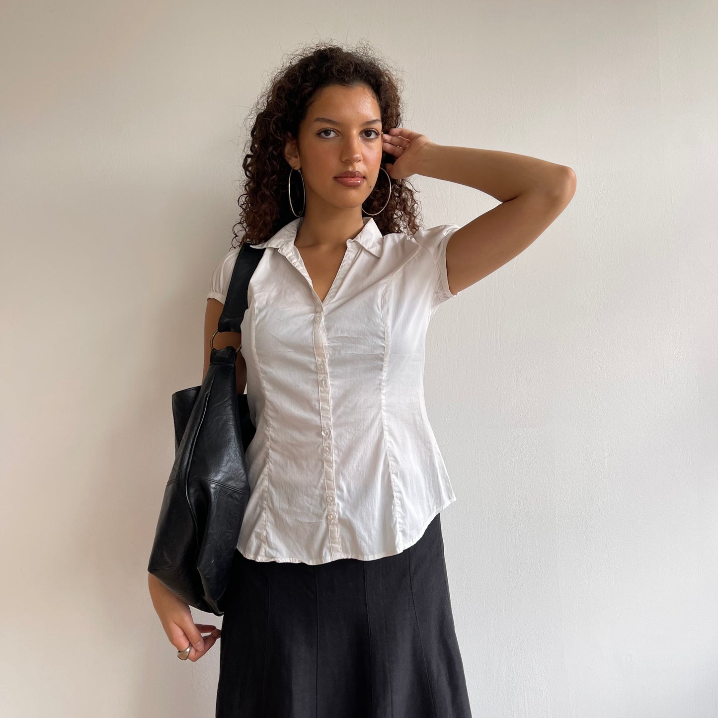 White short sleeve shirt - Size S