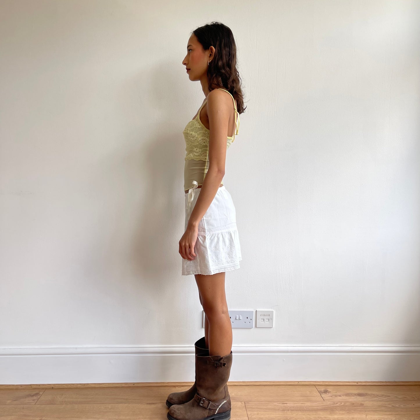 Yellow lace bustier cami - Size XS