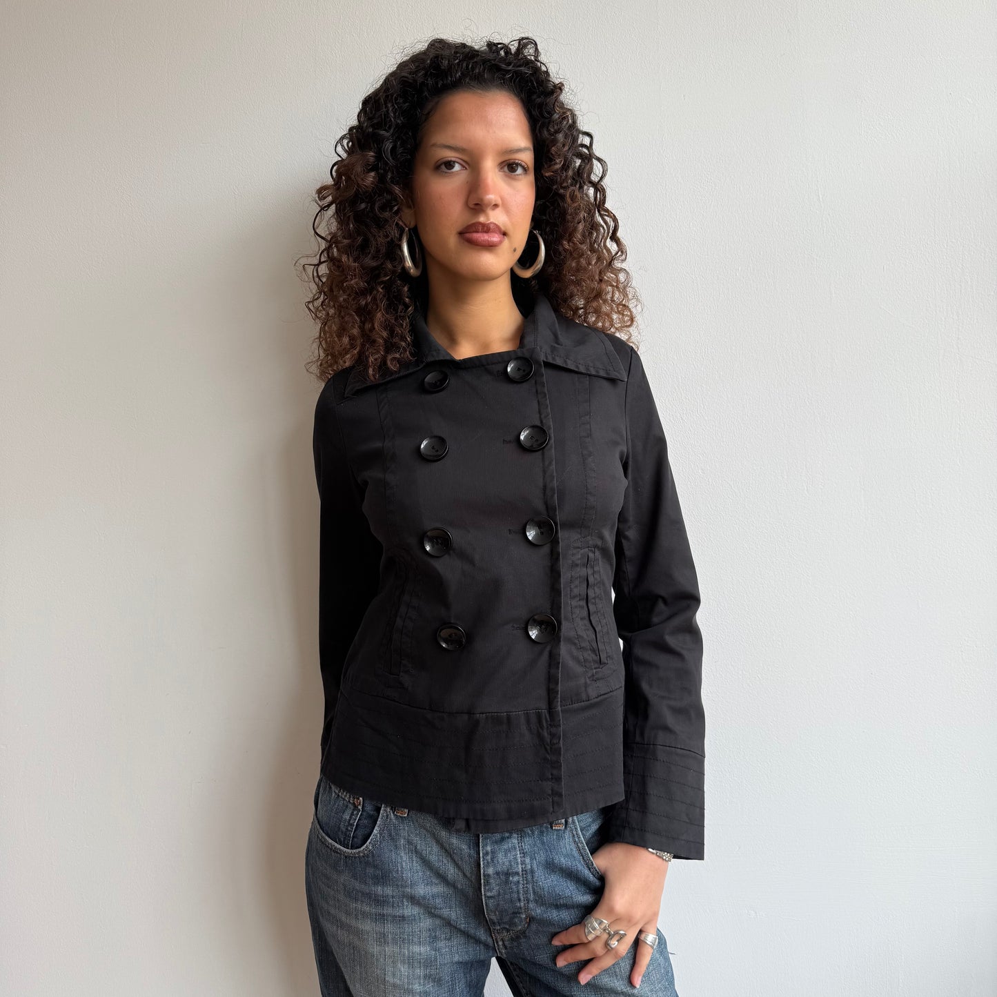 Black peacoat - Size S