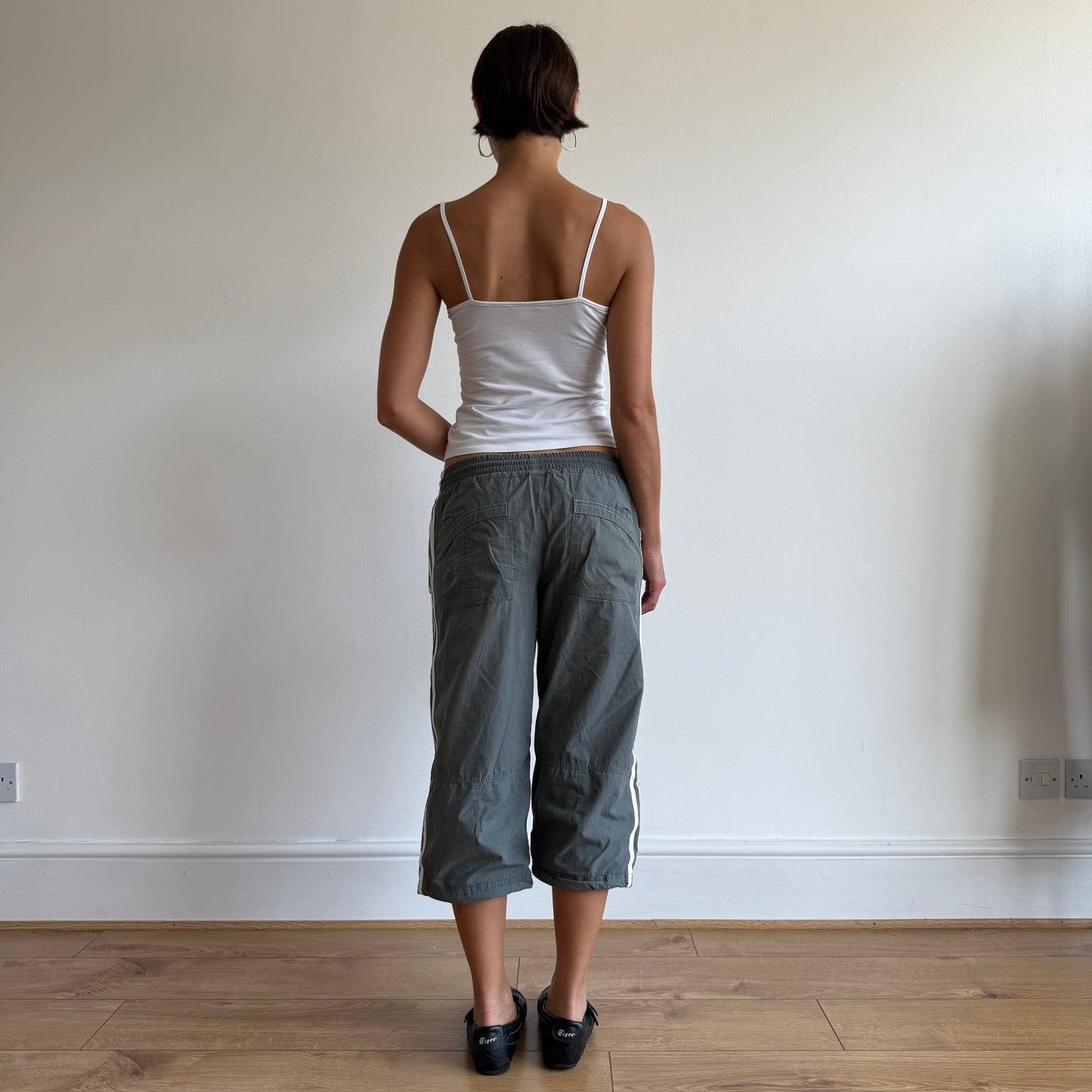 Charcoal grey Adidas capris - Size S