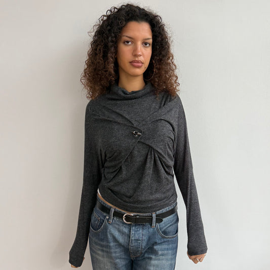 Cop Copine grey toggle knit - Size S