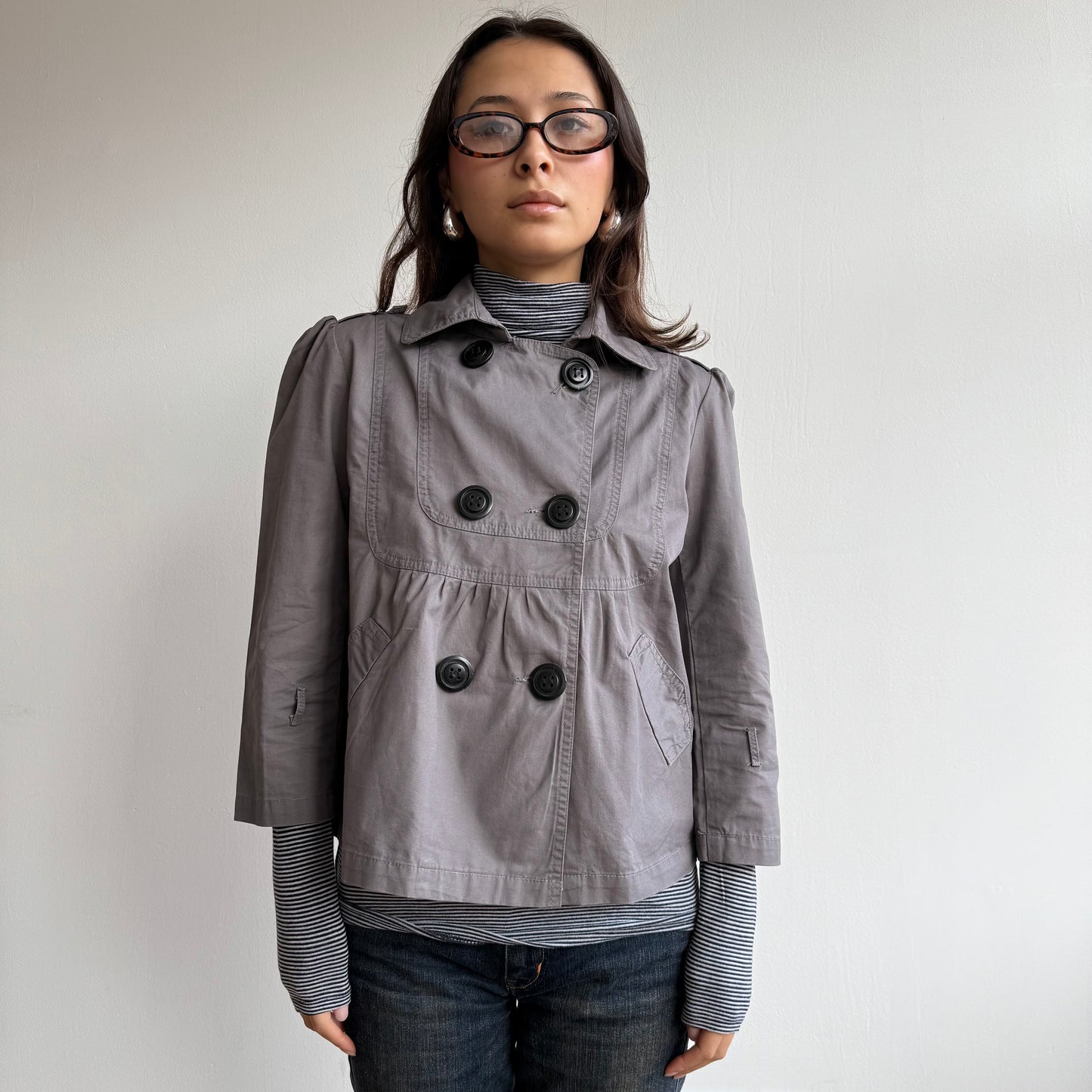 Taupe peacoat - Size S
