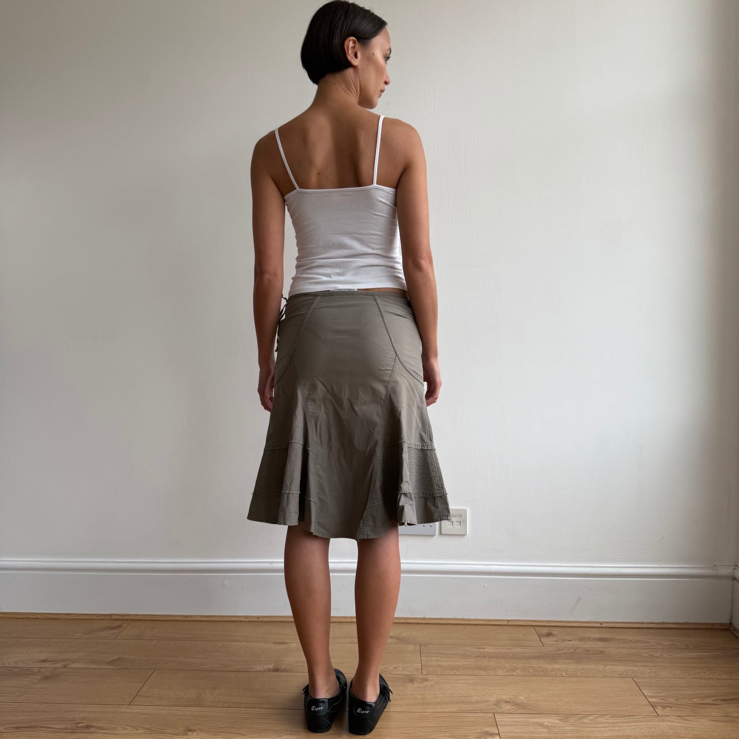 Khaki pocket midi skirt - Size S