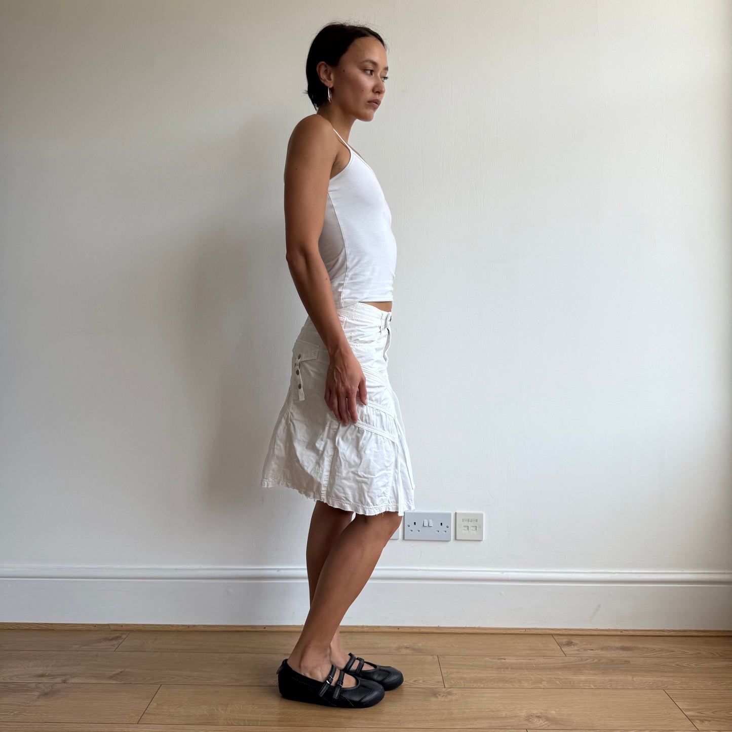 White cargo tassel skirt - Size XS + S