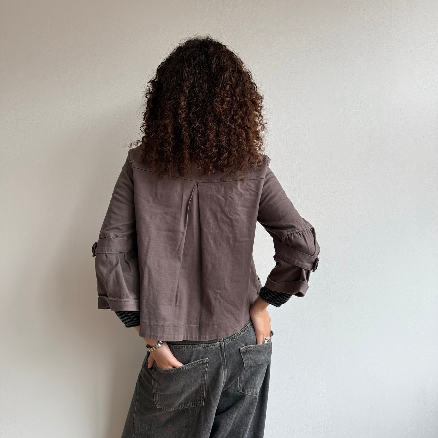 Brown peacoat - Size S