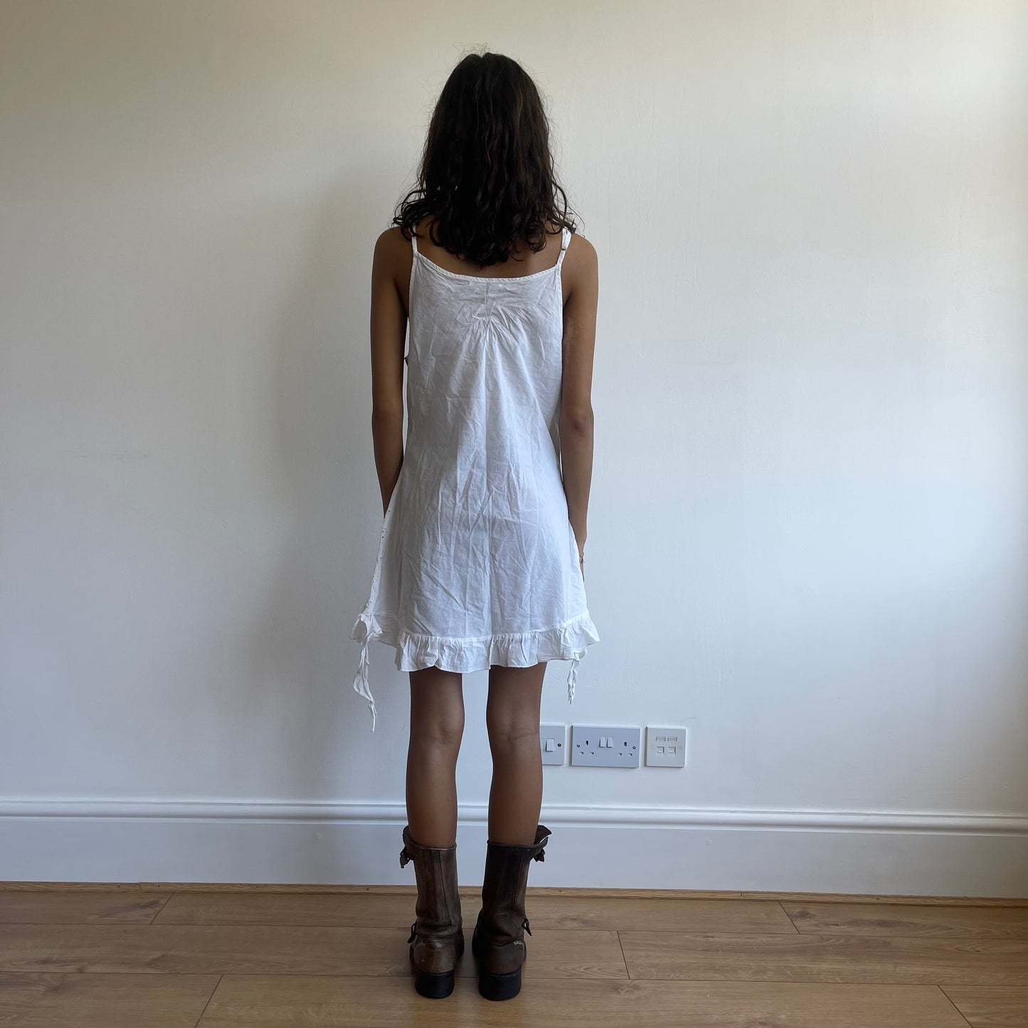 White broderie cami dress - Size S/M