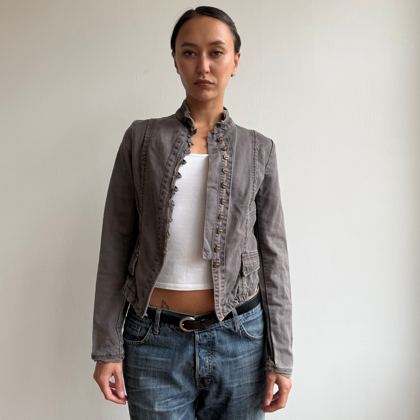Khaki military jacket - Size S