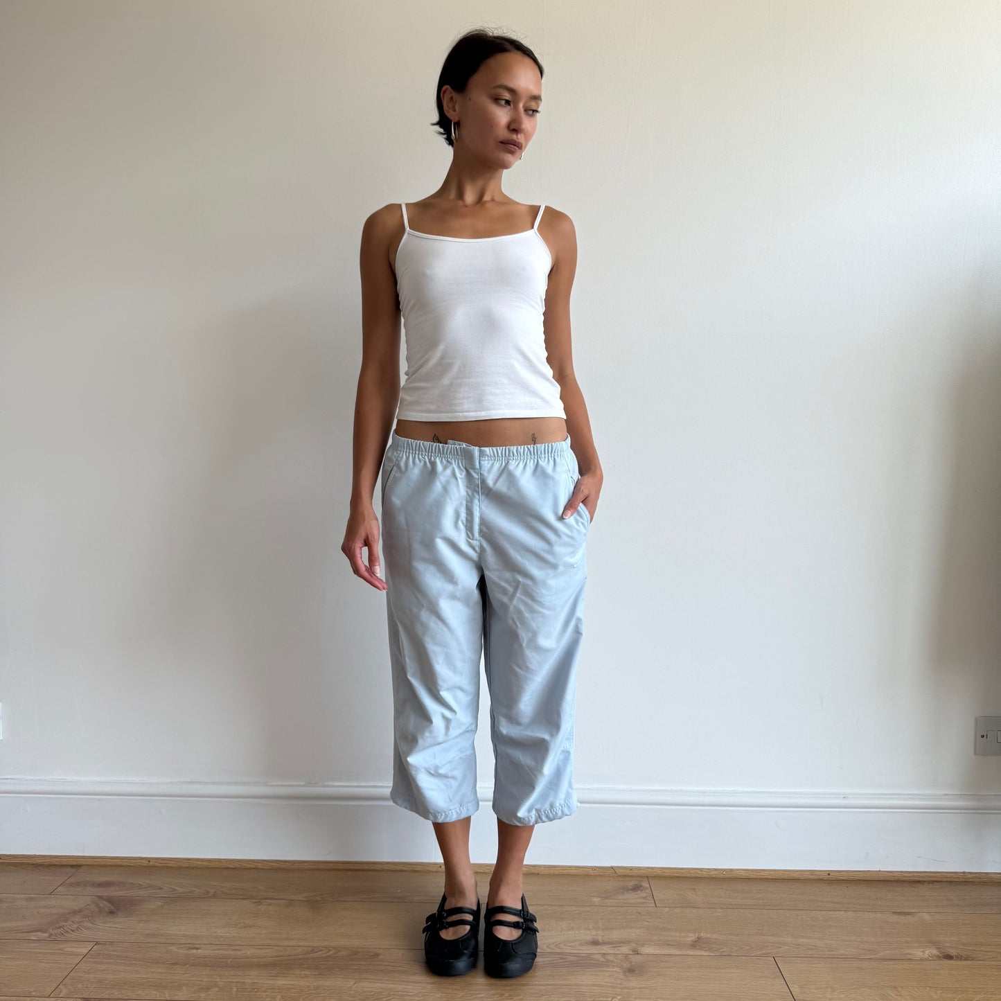 Baby blue Nike capris - Size S