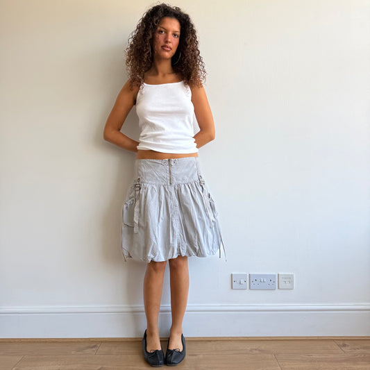 Grey cargo bubble skirt - Size M