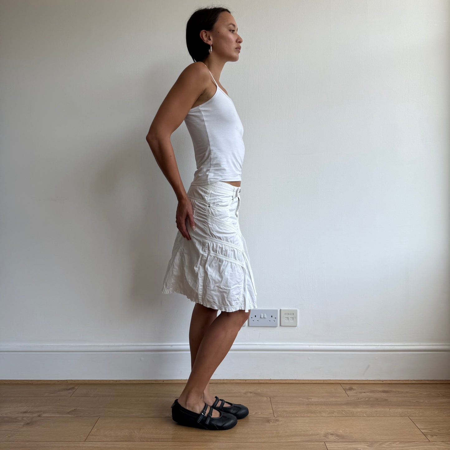White cargo tassel skirt - Size XS + S