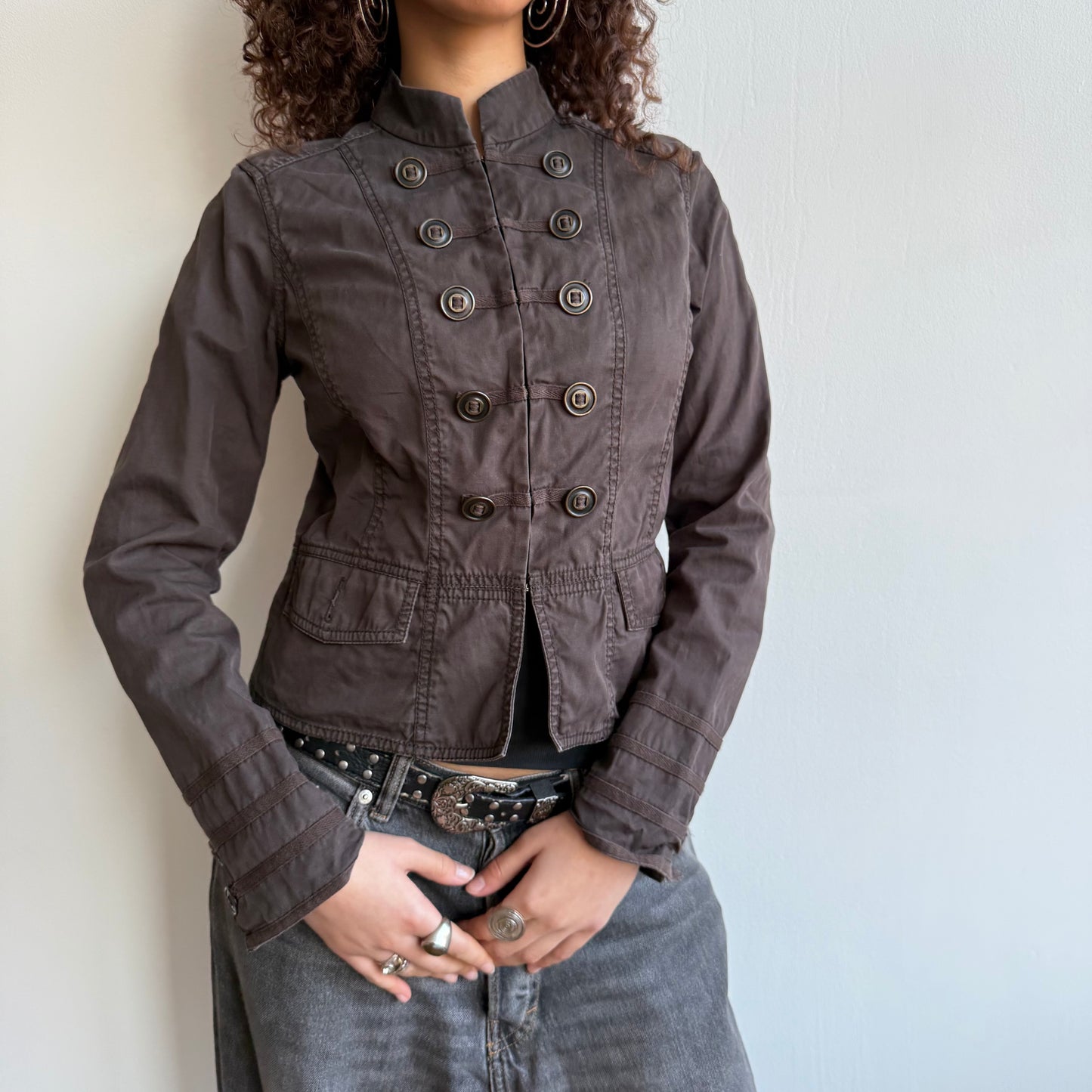 Brown military jacket - Size S