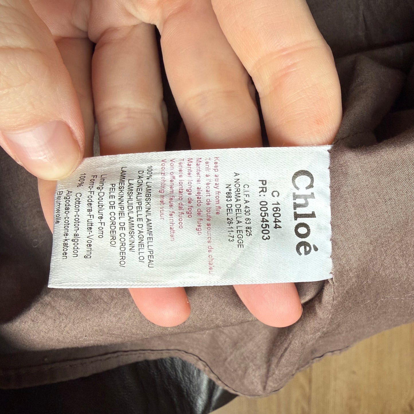 Chloé leather peacoat - Size XS