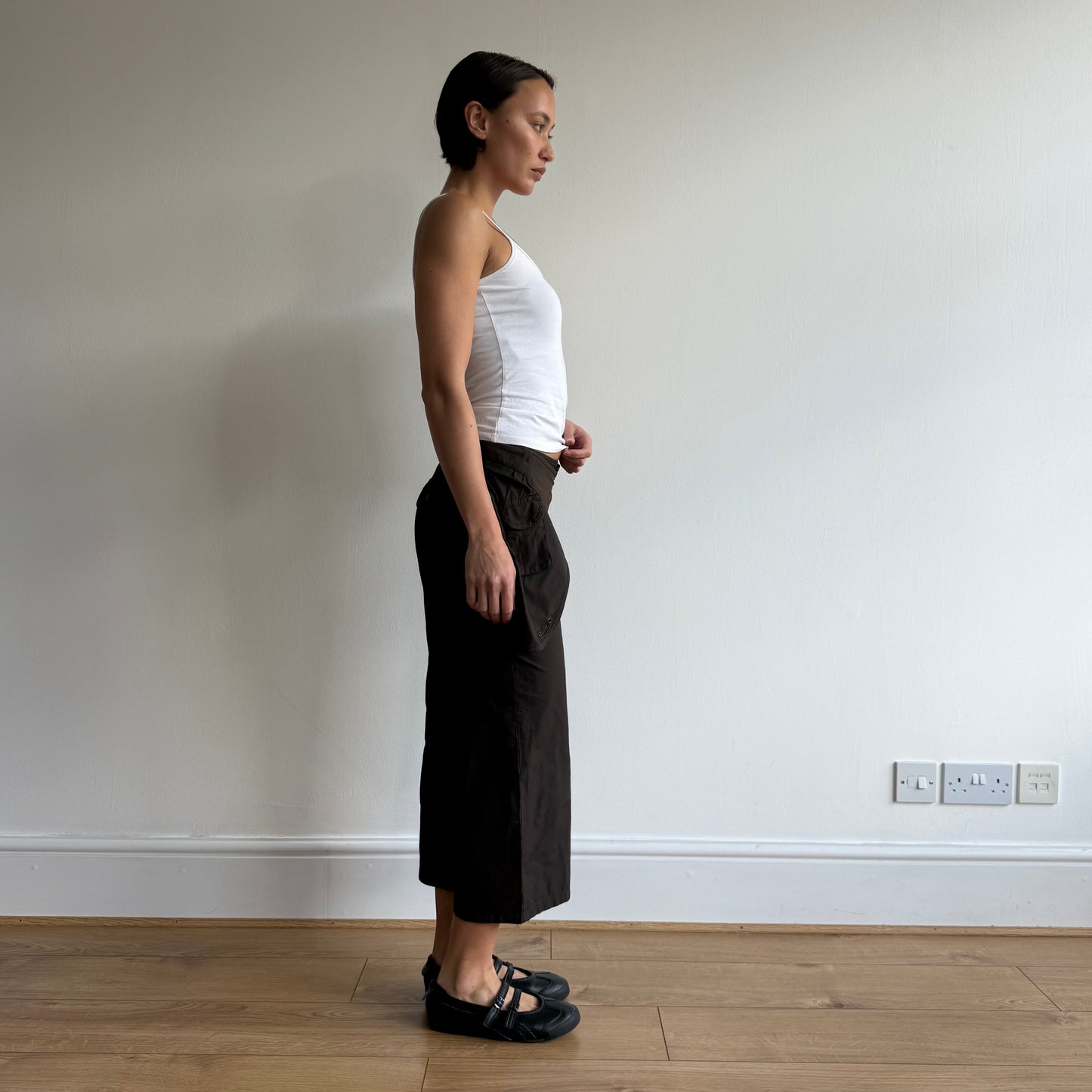 Brown belt archival capris - Size S
