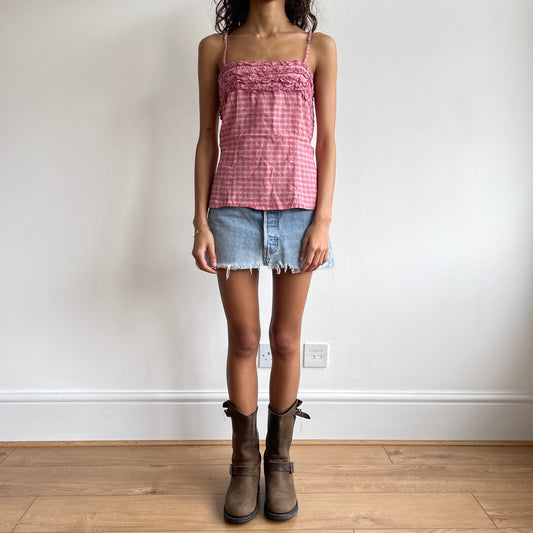 Pink gingham cami - Size M/L
