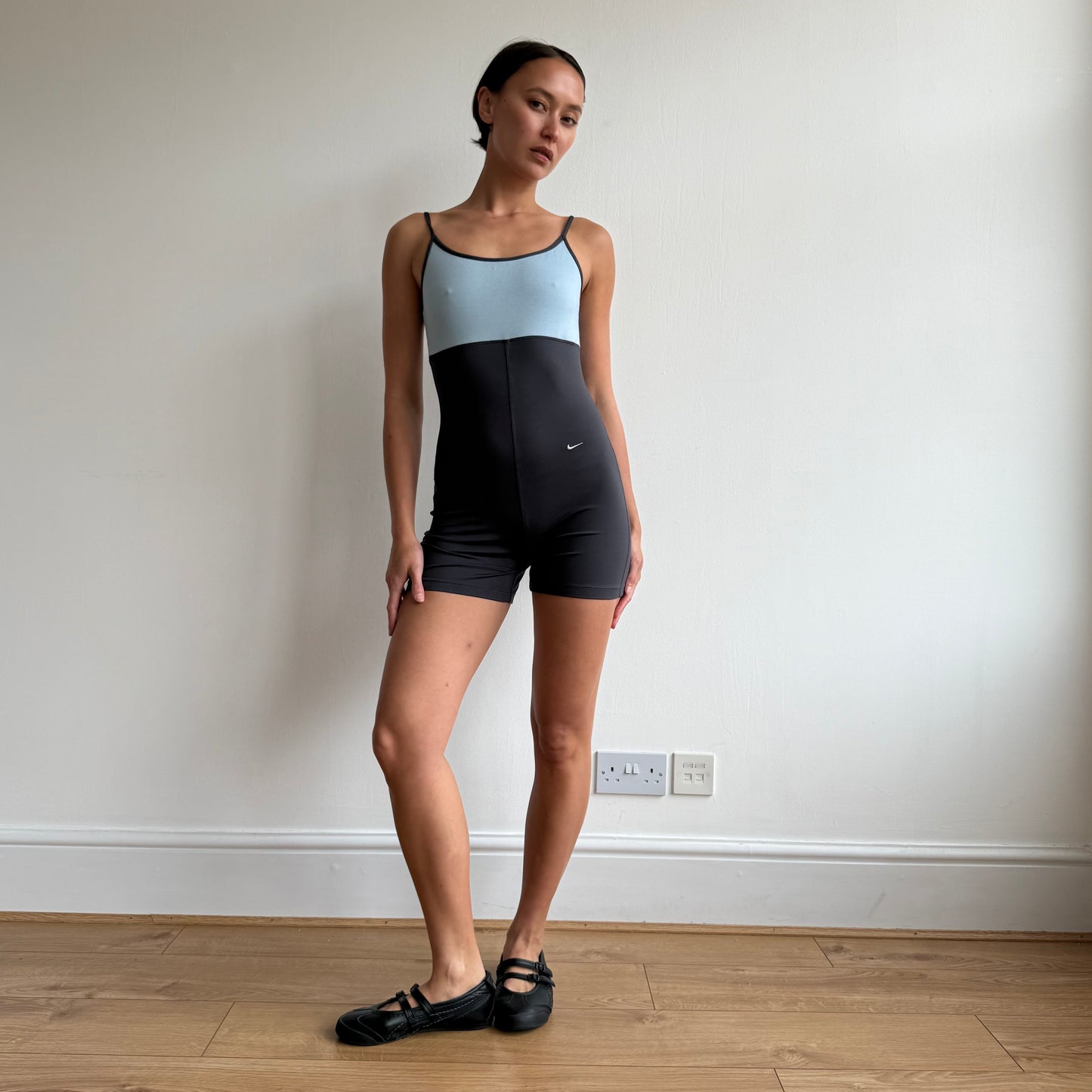 Blue + grey Nike leotard - Size S/M