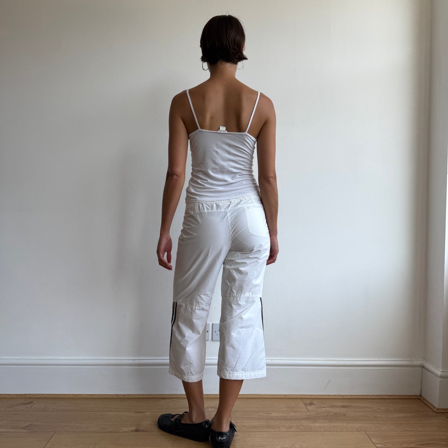 White Adidas belt capris - Size S + M + L